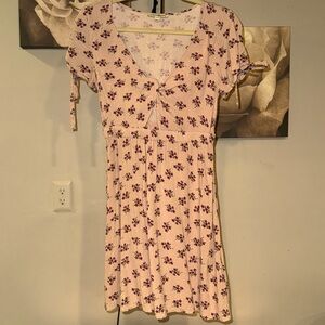 American Eagle Blush Floral Mini Dress